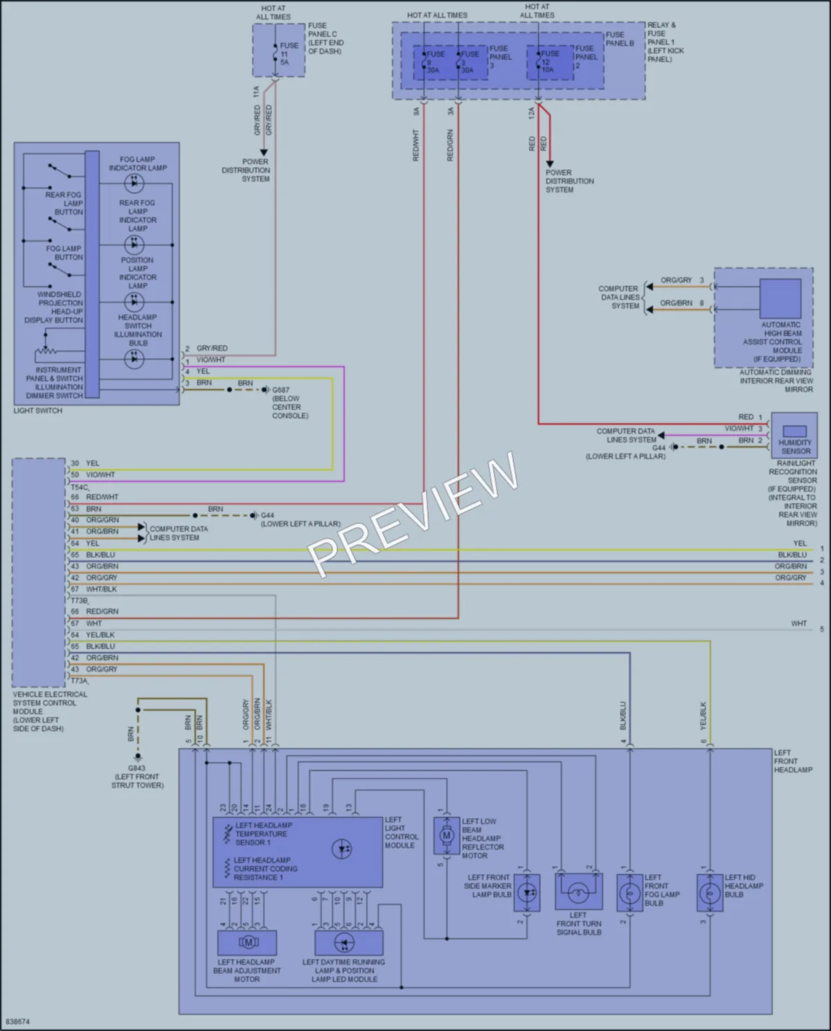 2021 Audi Q5Sportback Headlights wiring diagram preview