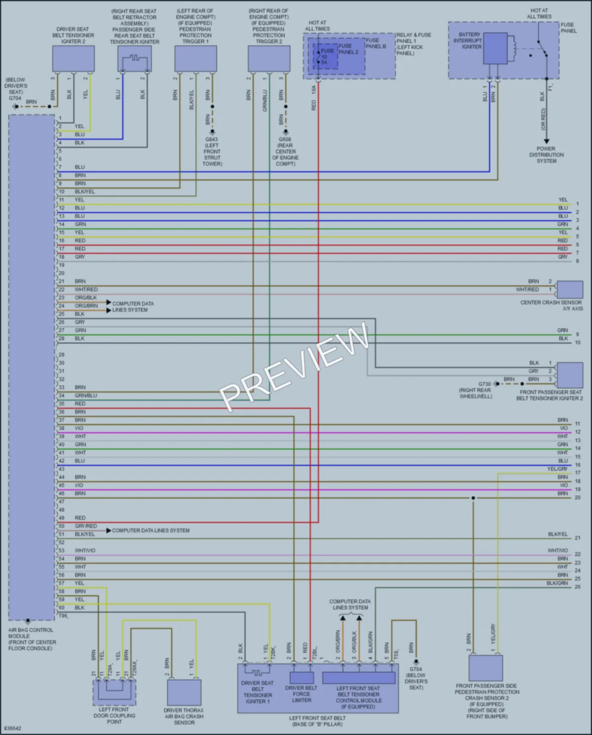 2021 Audi Q5e Supplemental Restraints wiring diagram preview