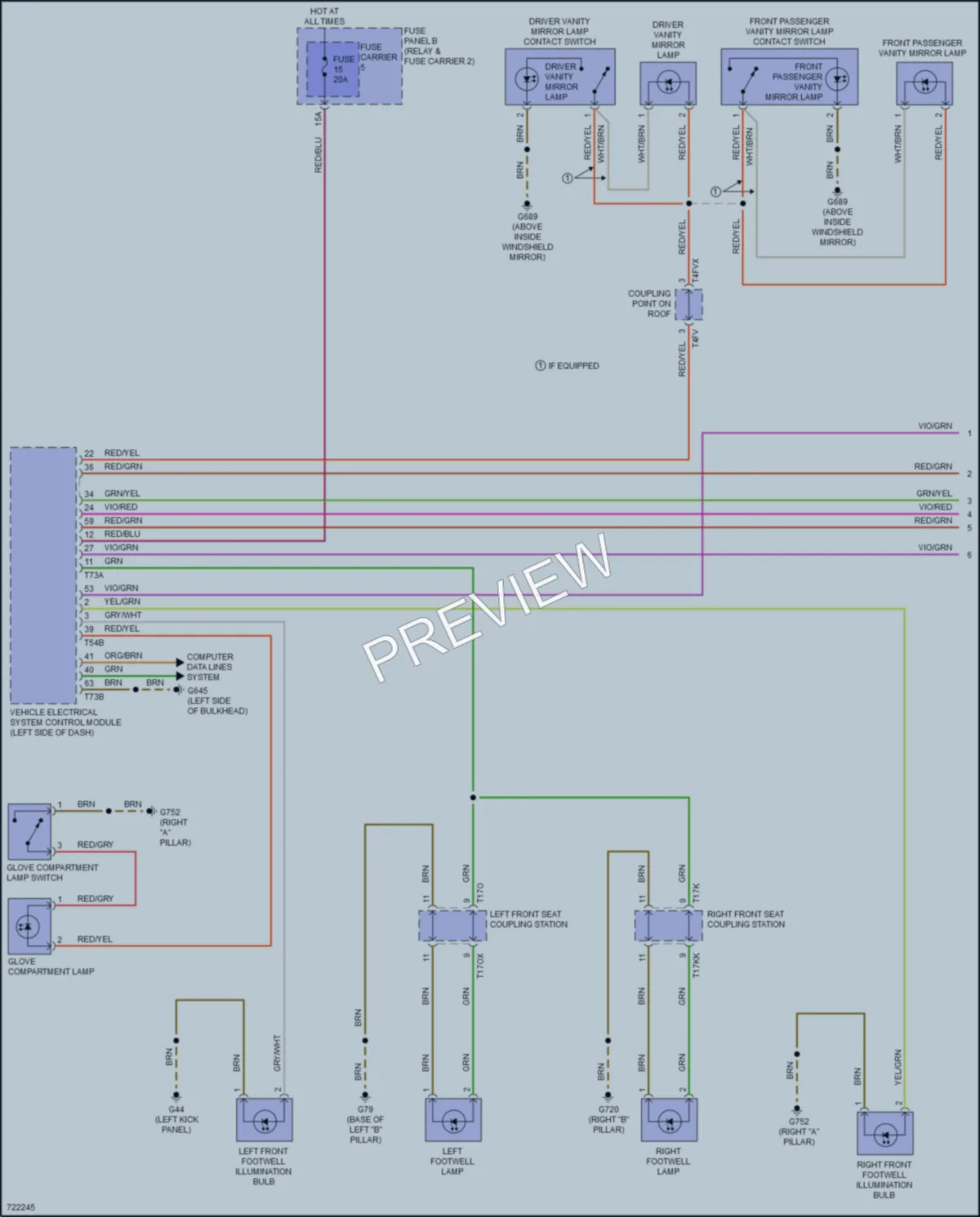 2021 Audi Q7 Interior Lights wiring diagram preview