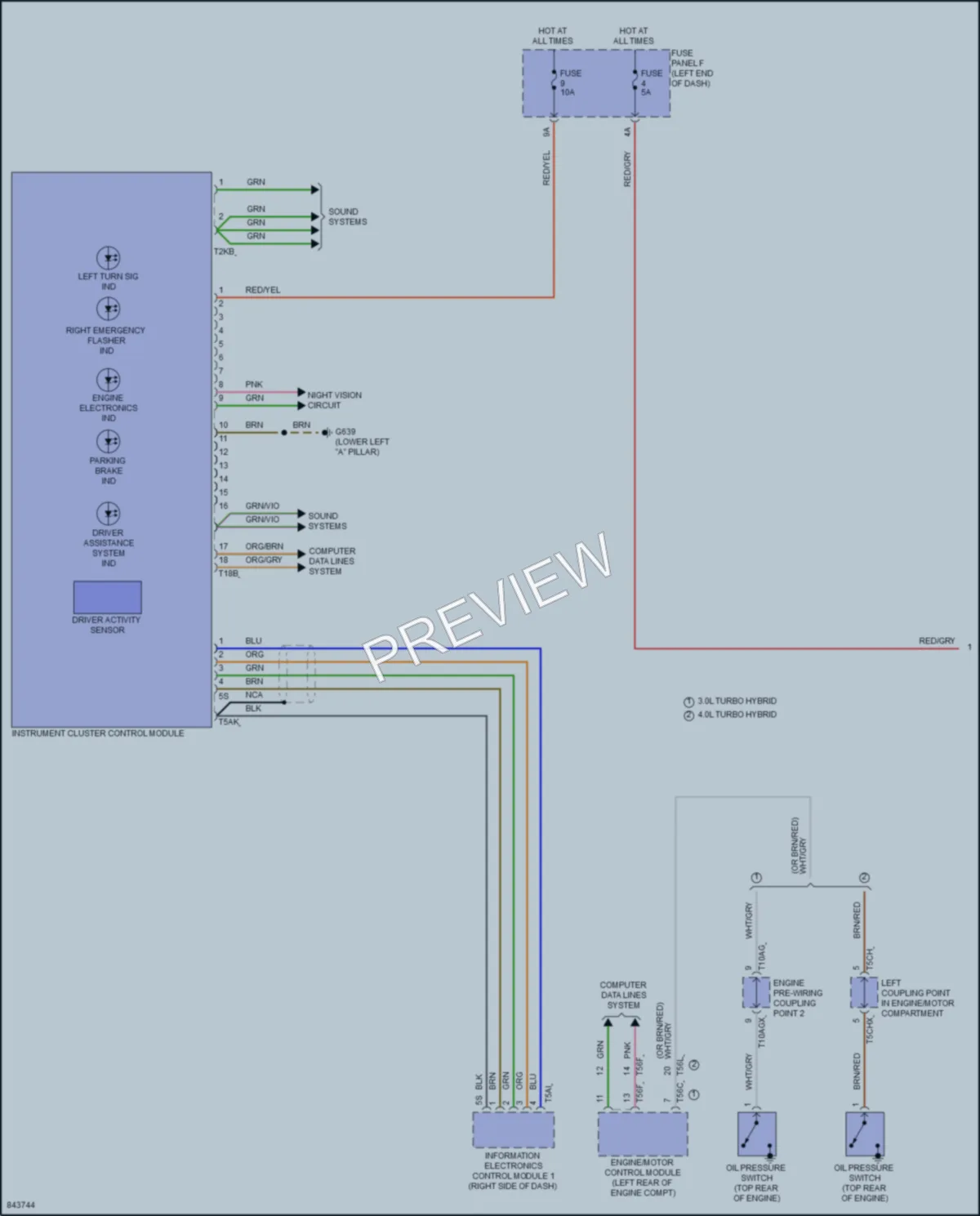 2021 Audi Q8 Instrument Cluster wiring diagram preview