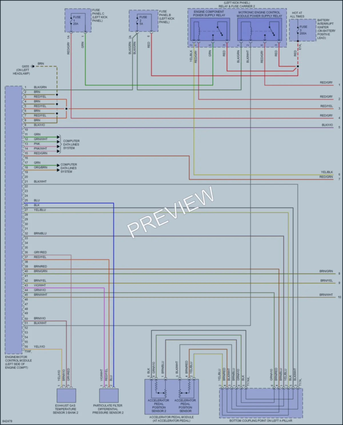 2021 Audi RS6 Engine Performance wiring diagram preview