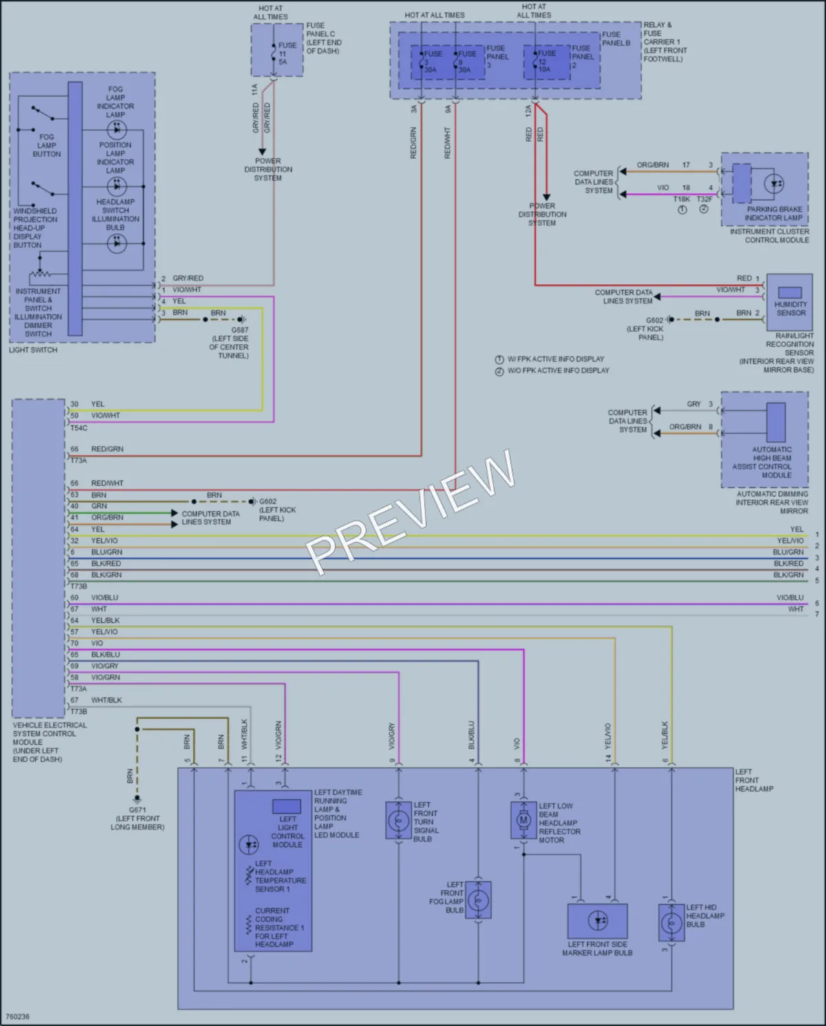 2021 Audi S4 Headlights wiring diagram preview