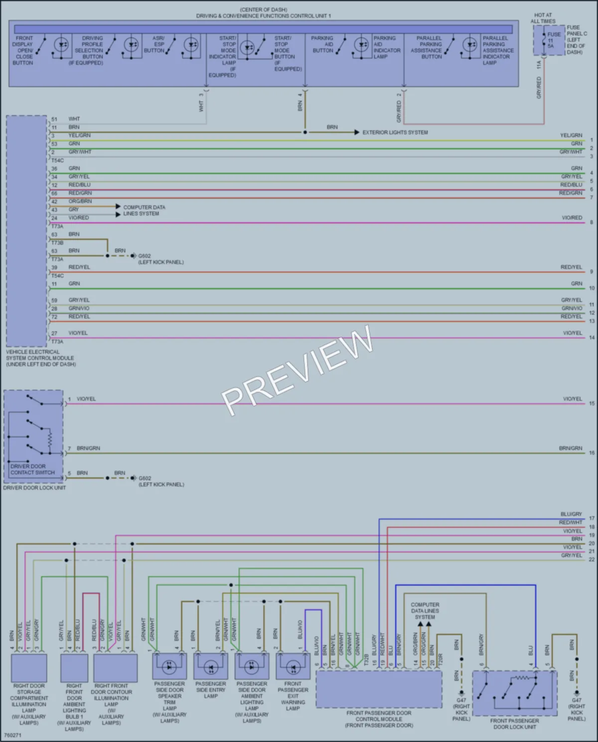 2021 Audi S4 Interior Lights wiring diagram preview