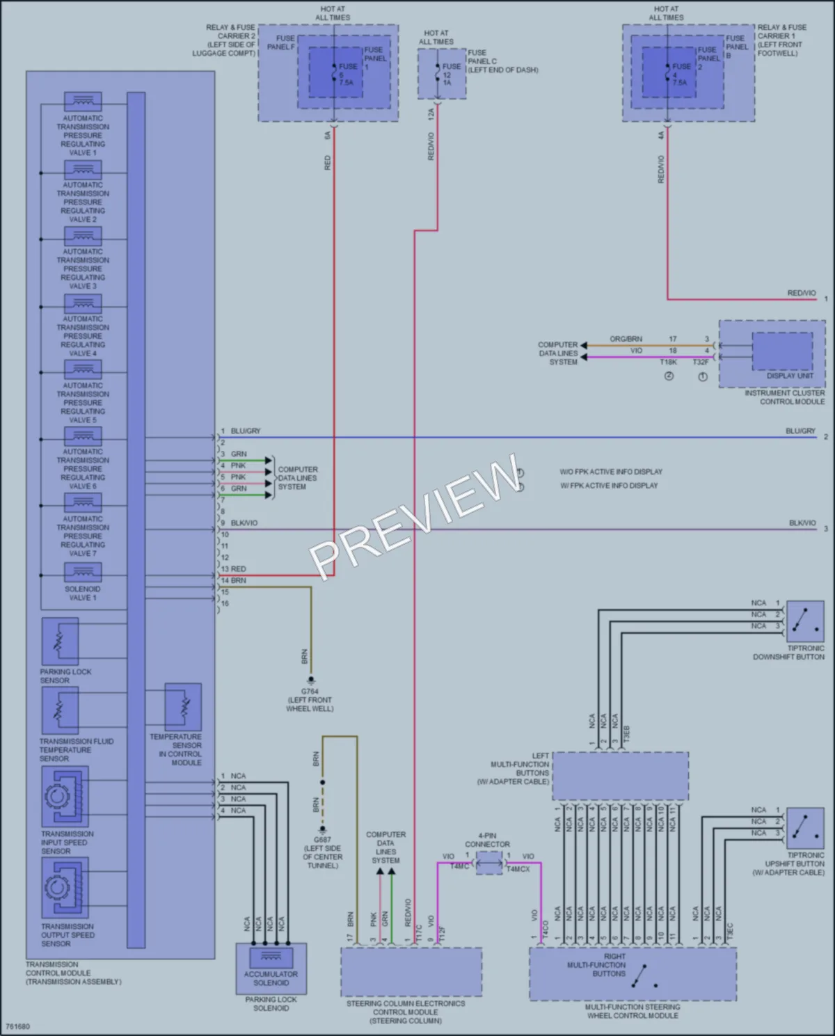 2021 Audi S4 Transmission wiring diagram preview