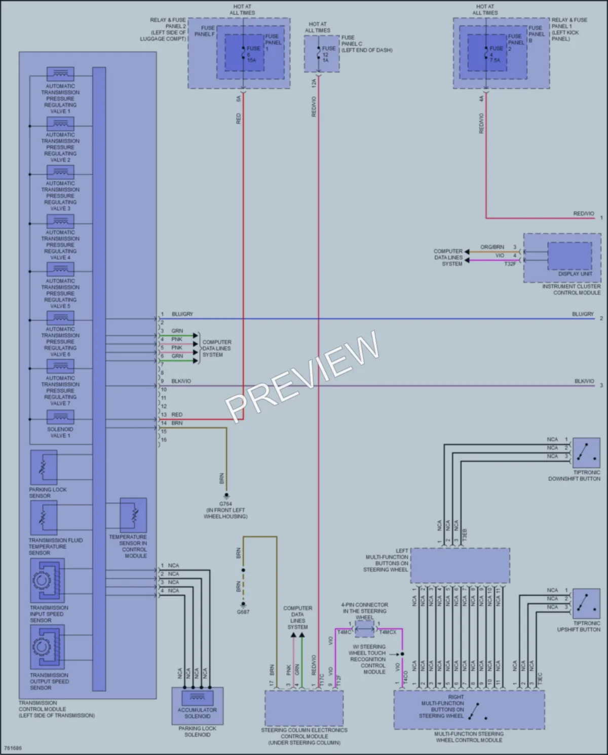 2021 Audi S5 Transmission wiring diagram preview