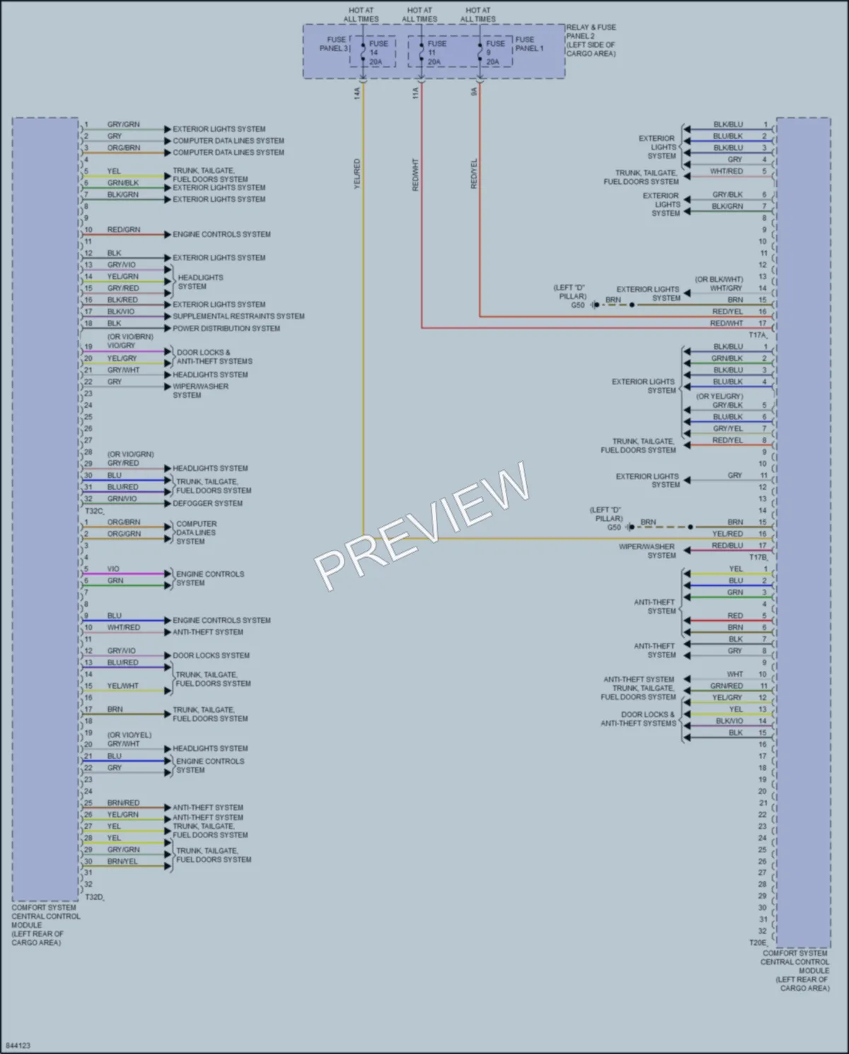 2021 Audi SQ5 Body Control Modules wiring diagram preview