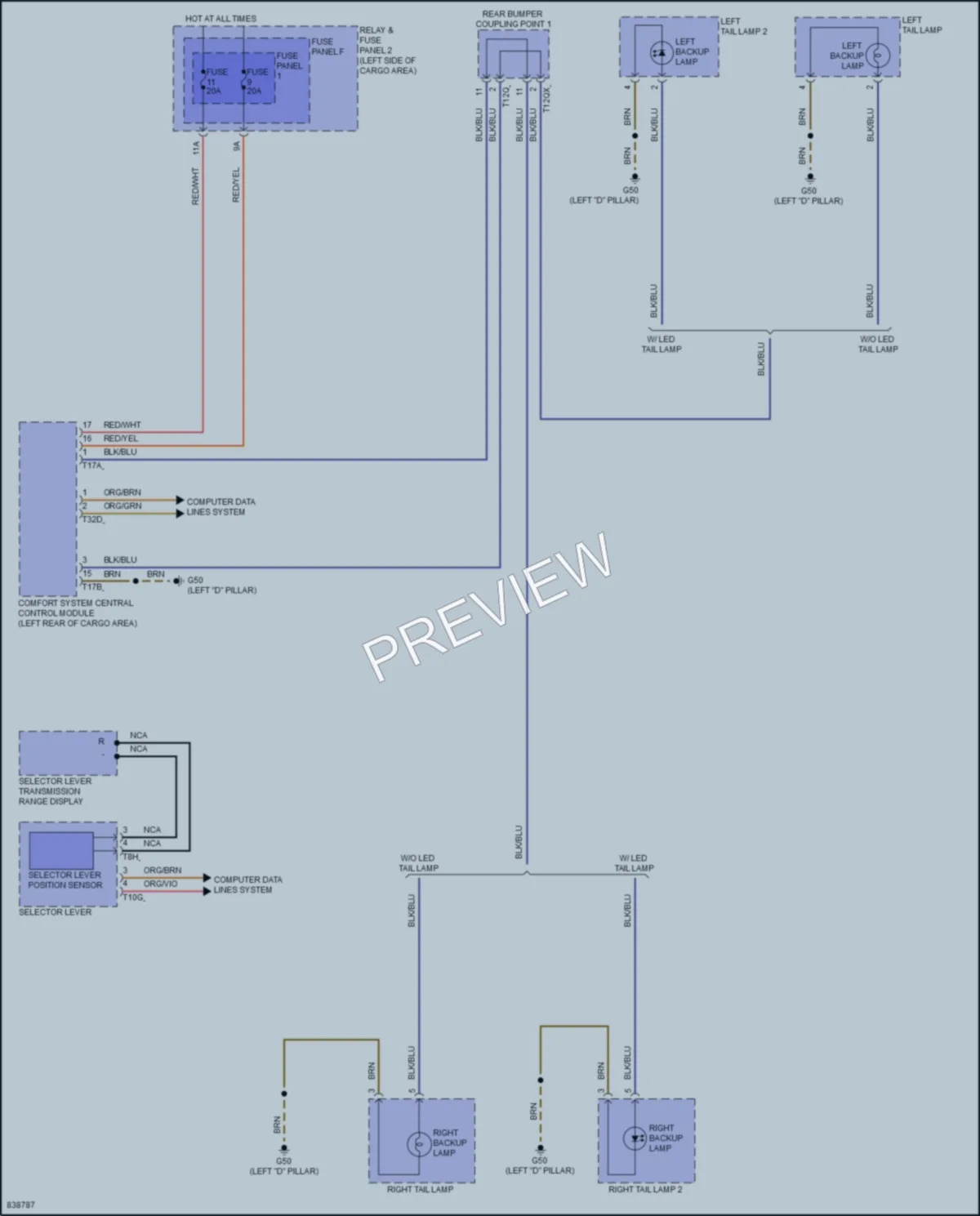 2021 Audi SQ5Sportback Exterior Lights wiring diagram preview