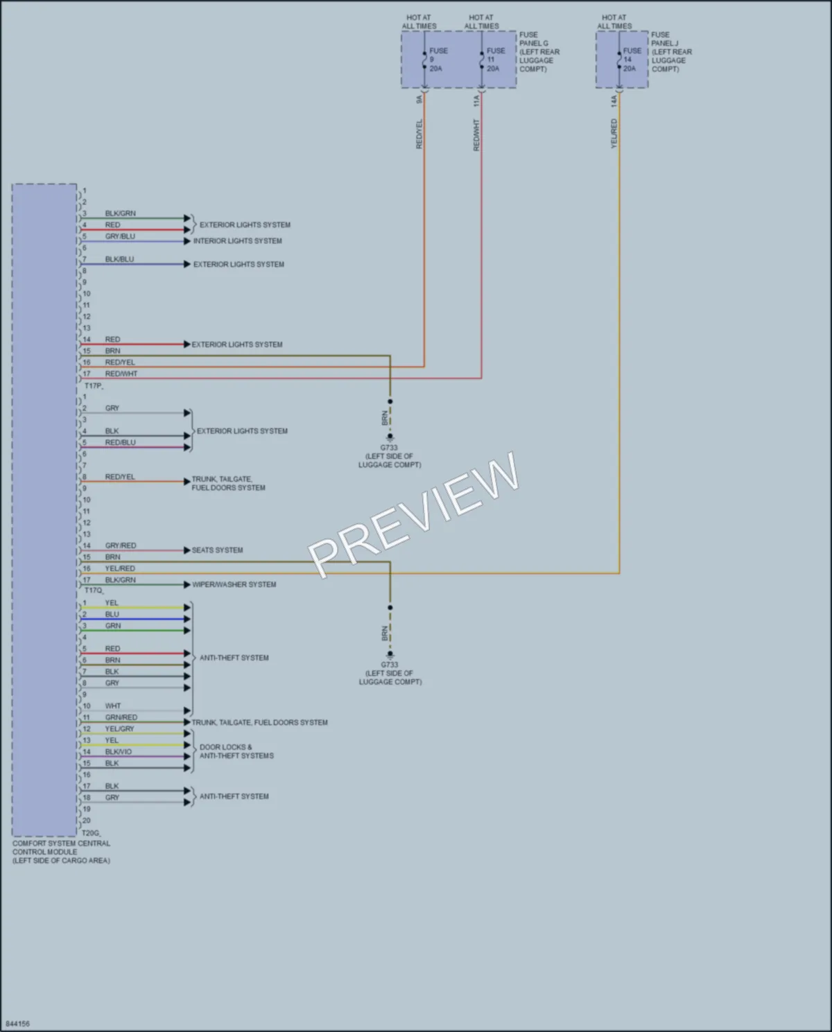 2021 Audi SQ8 Body Control Modules wiring diagram preview