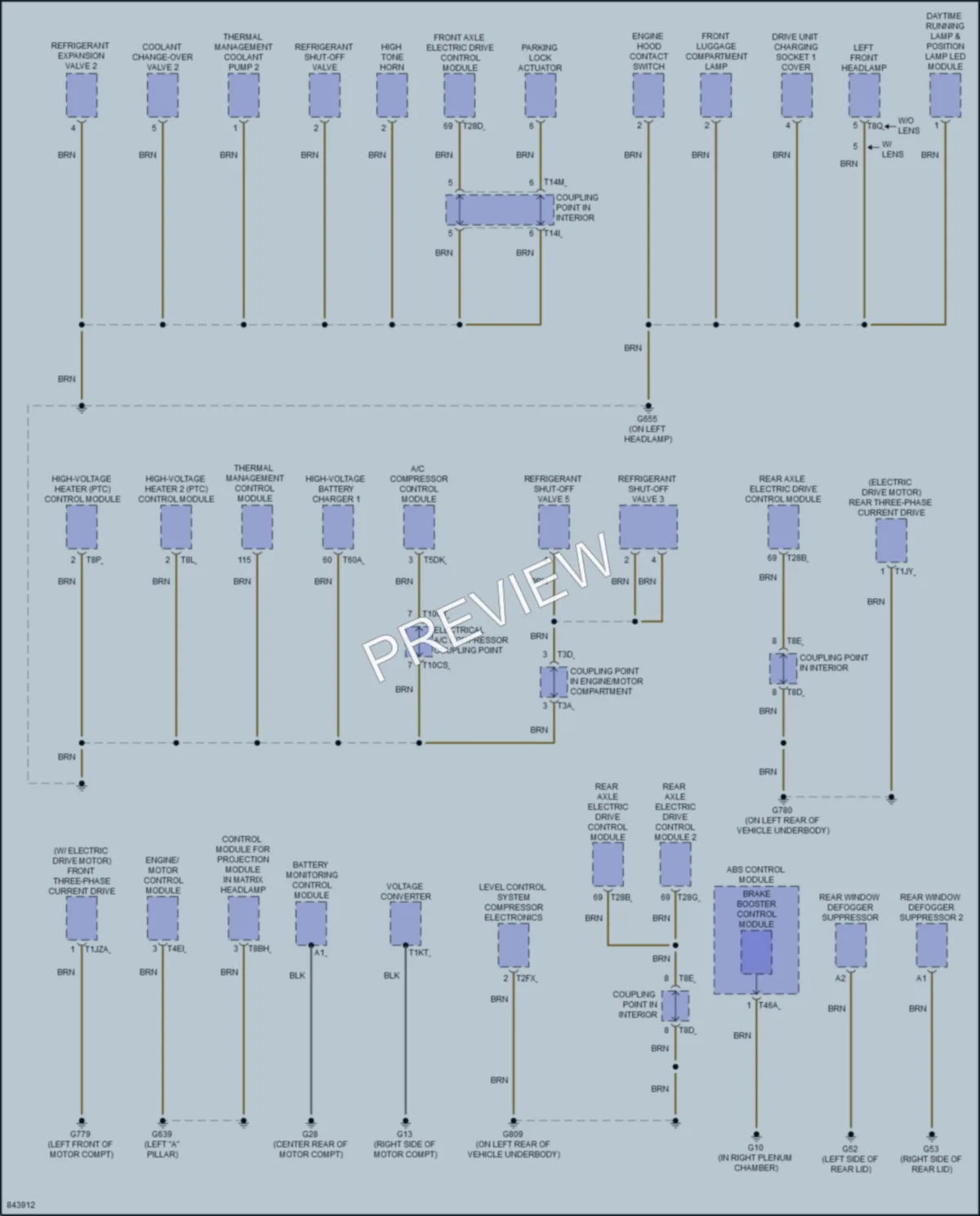 2021 Audi etron Ground Distribution wiring diagram preview