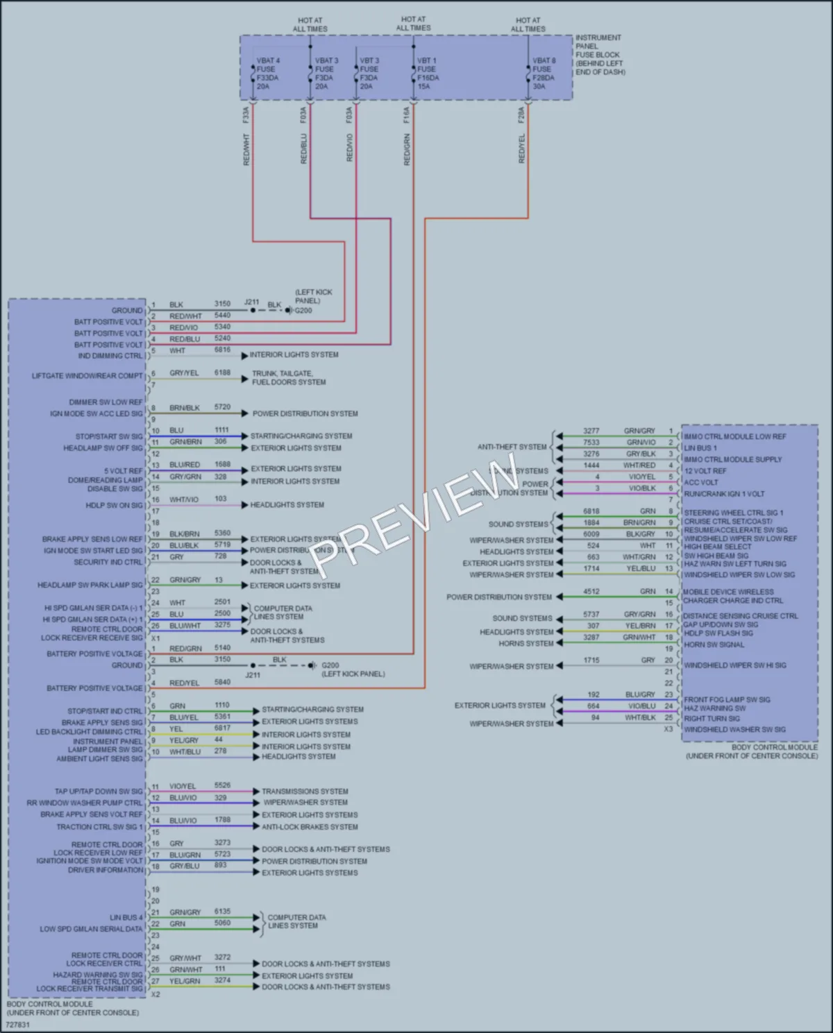 2021 Buick EncoreGX Body Control Modules wiring diagram preview