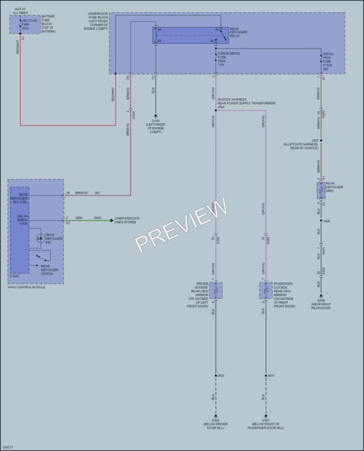 2021 Buick EncoreGX Defoggers wiring diagram preview