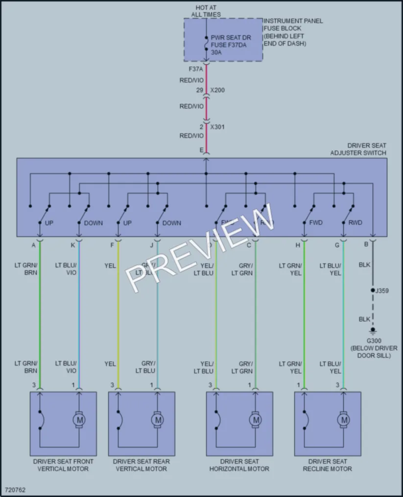 2021 Buick EncoreGX Power Seats wiring diagram preview