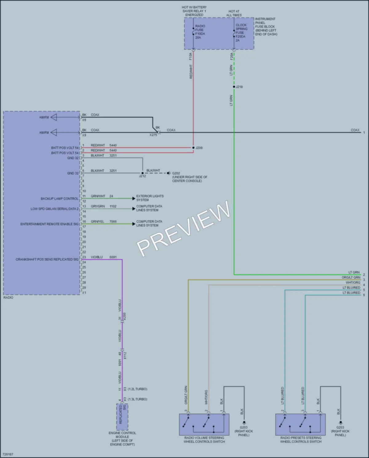 2021 Buick EncoreGX Radio wiring diagram preview