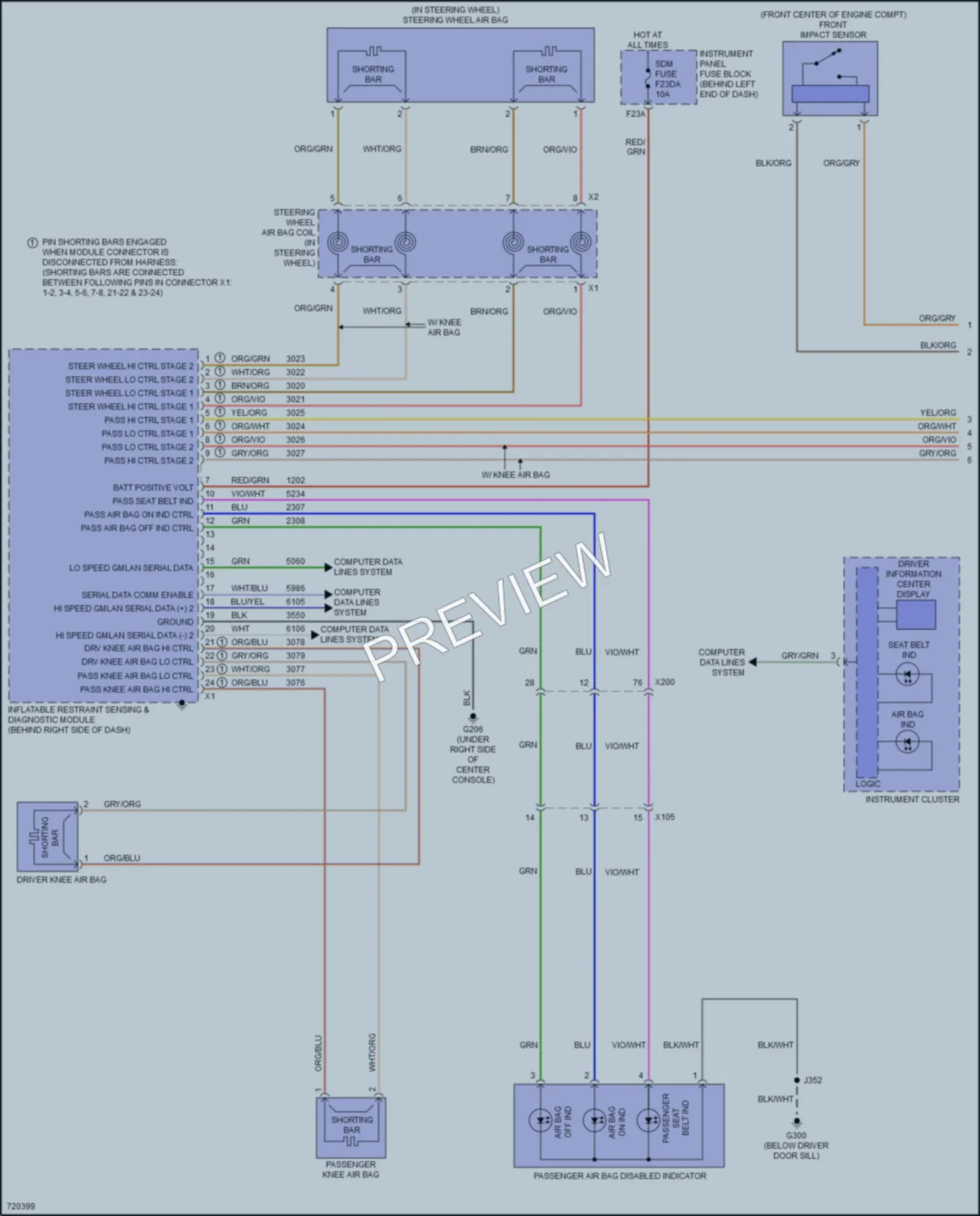 2021 Buick EncoreGX Supplemental Restraints wiring diagram preview