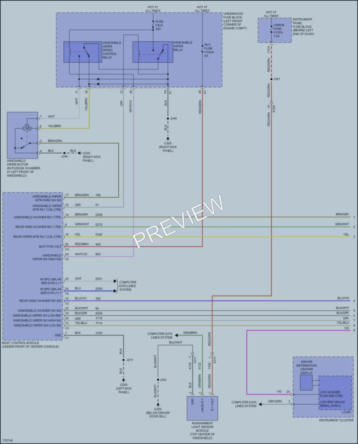 2021 Buick EncoreGX Wiper Washer wiring diagram preview