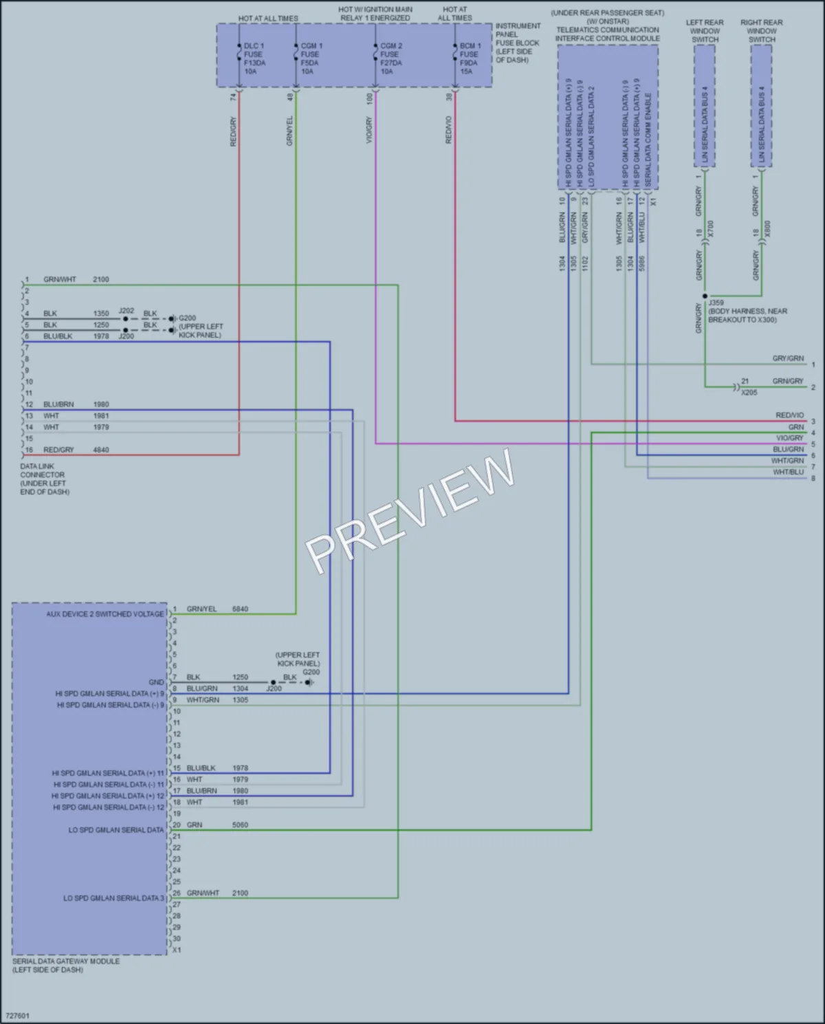 2021 Chevrolet BoltEV Computer Data Lines wiring diagram preview