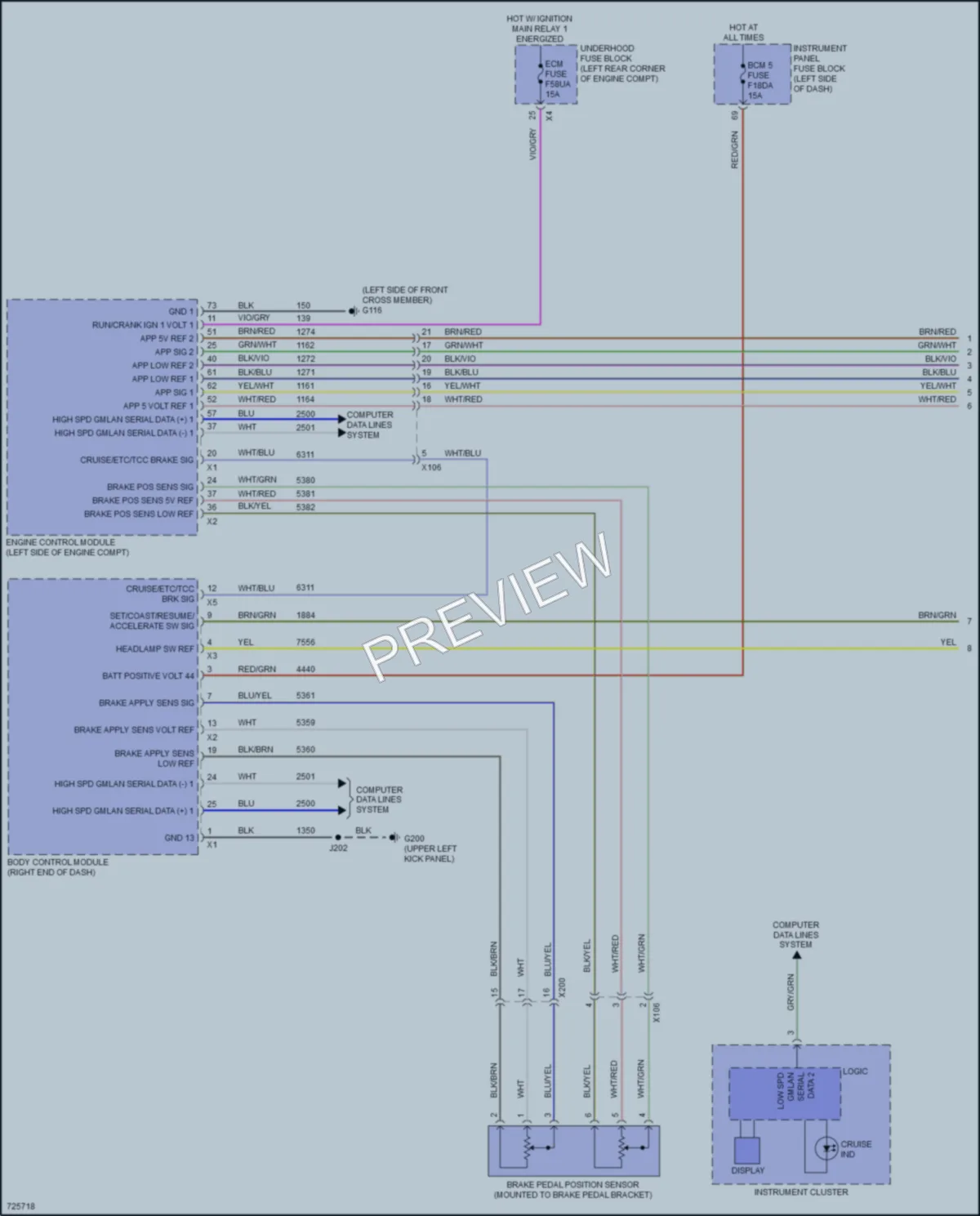 2021 Chevrolet BoltEV Cruise Control wiring diagram preview