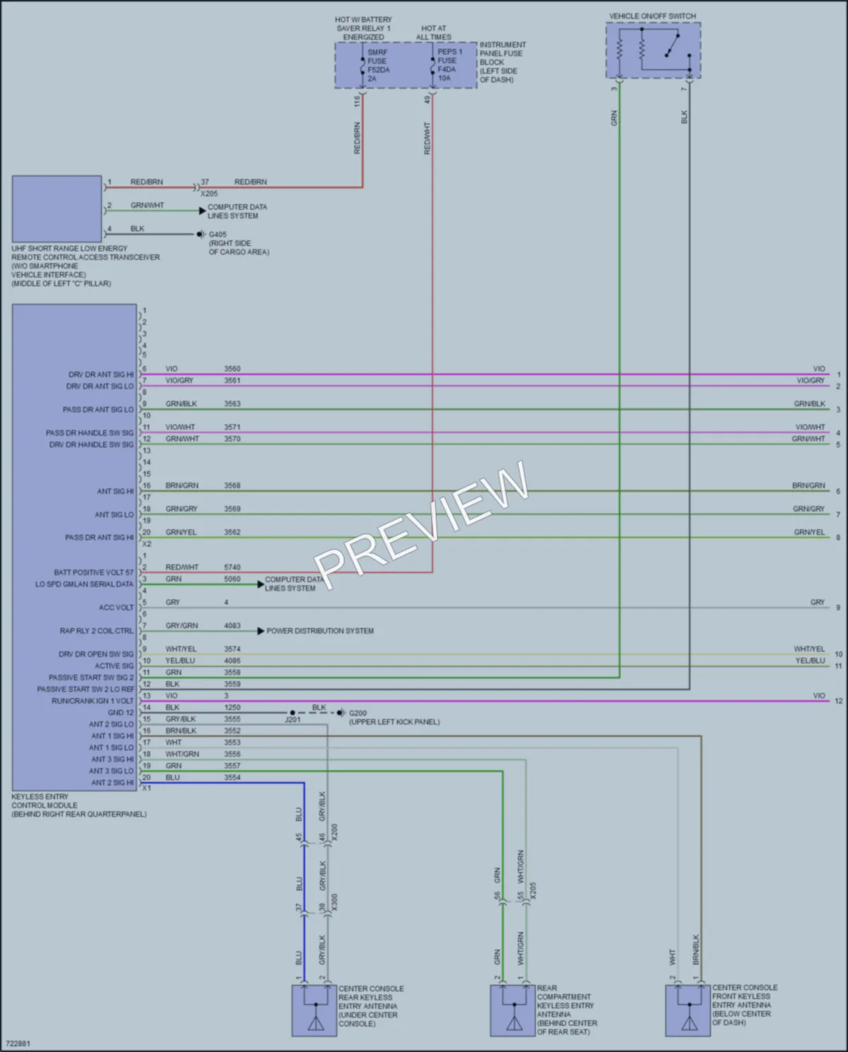 2021 Chevrolet BoltEV Power Door Locks wiring diagram preview