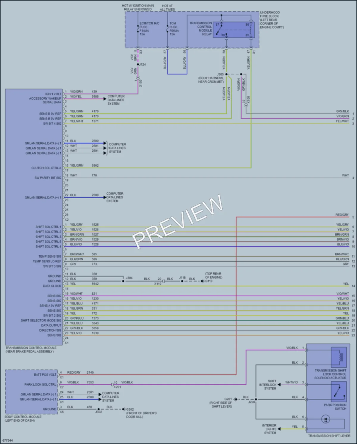 2021 Chevrolet Spark Transmission wiring diagram preview