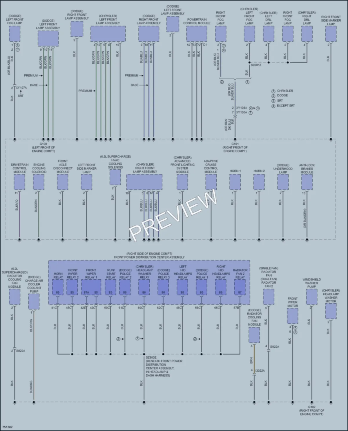 2021 Chrysler 300 Ground Distribution wiring diagram preview