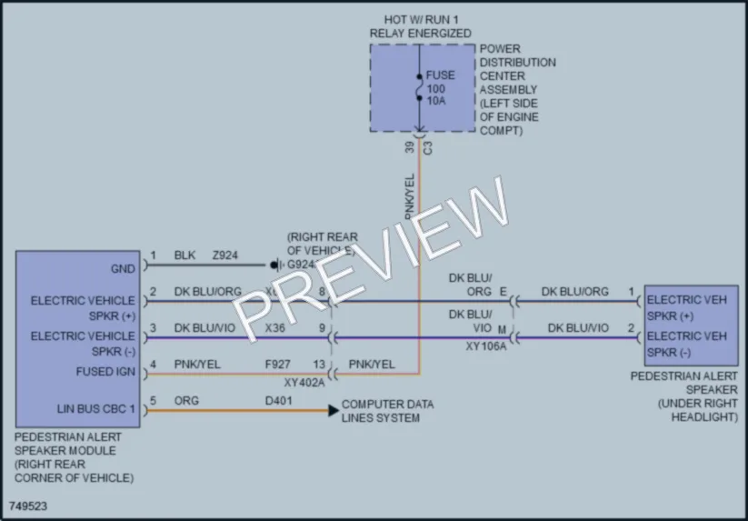 2021 Chrysler PacificaHybrid Active Bodyworks wiring diagram preview