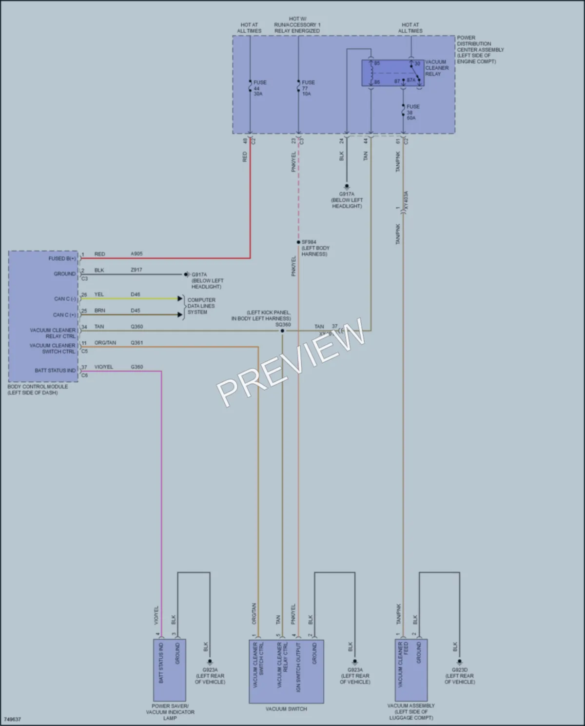 2021 Chrysler PacificaHybrid Cabin Accessories wiring diagram preview