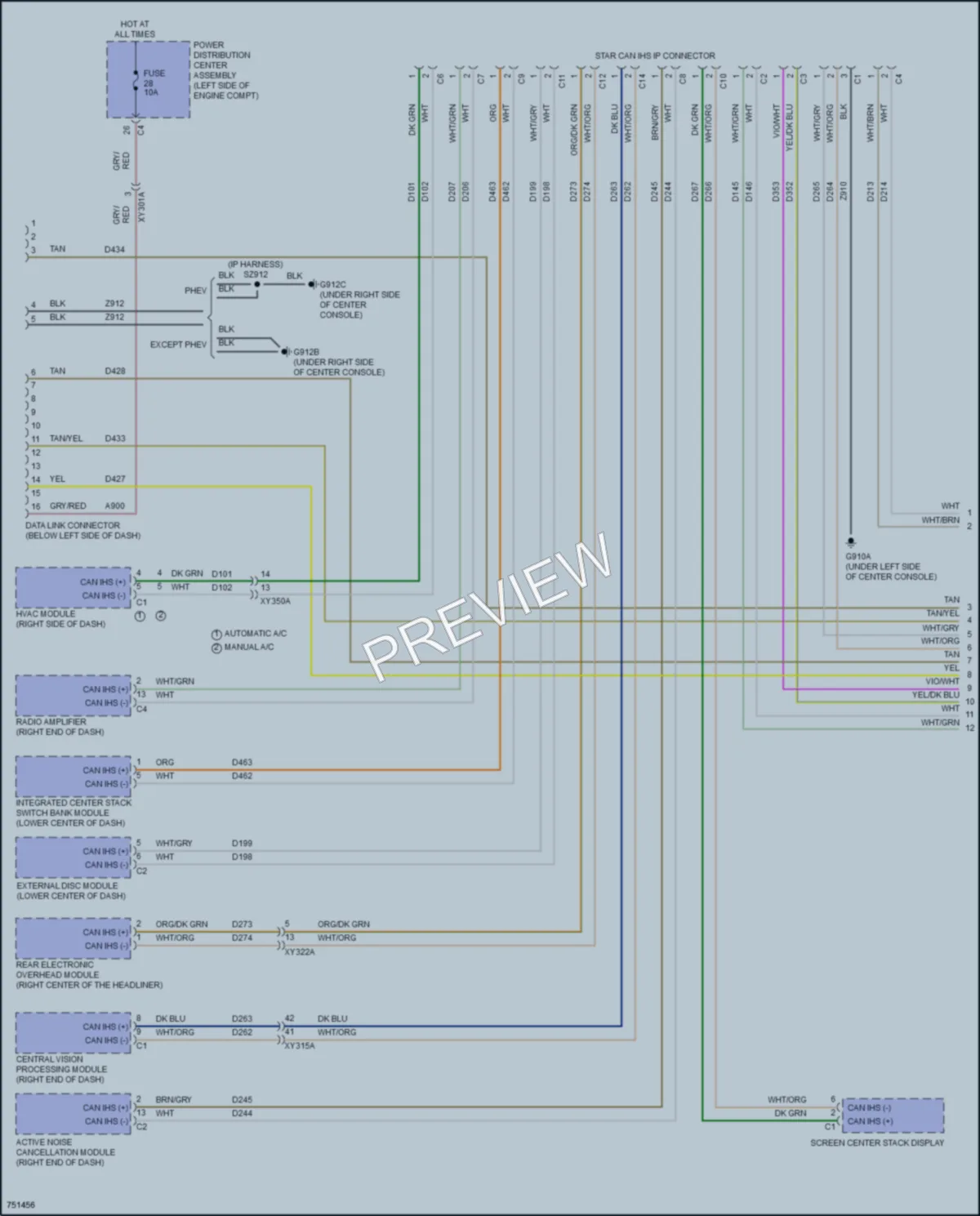 2021 Chrysler PacificaHybrid Computer Data Lines wiring diagram preview