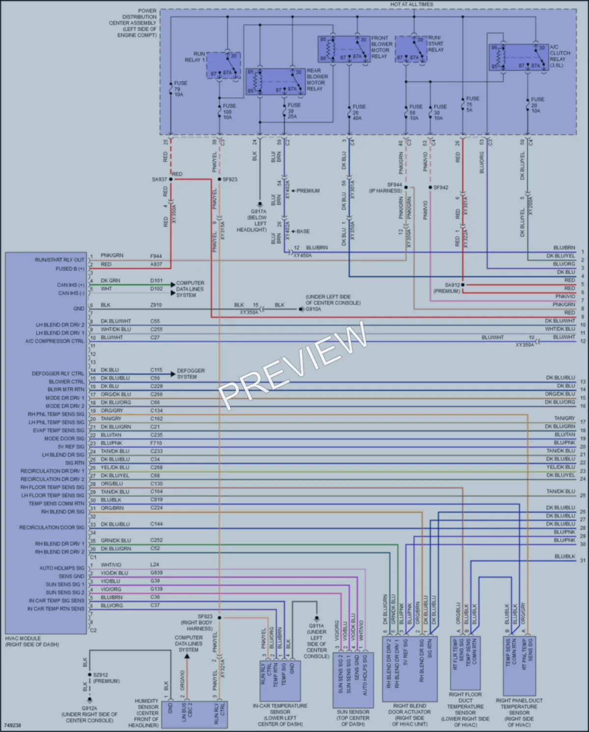 2021 Chrysler PacificaNew Air Conditioning wiring diagram preview