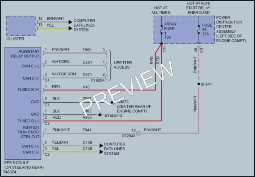 2021 Chrysler PacificaNew Electronic Power Steering wiring diagram preview