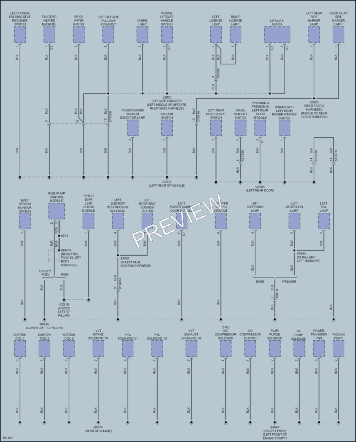 2021 Chrysler PacificaNew Ground Distribution wiring diagram preview