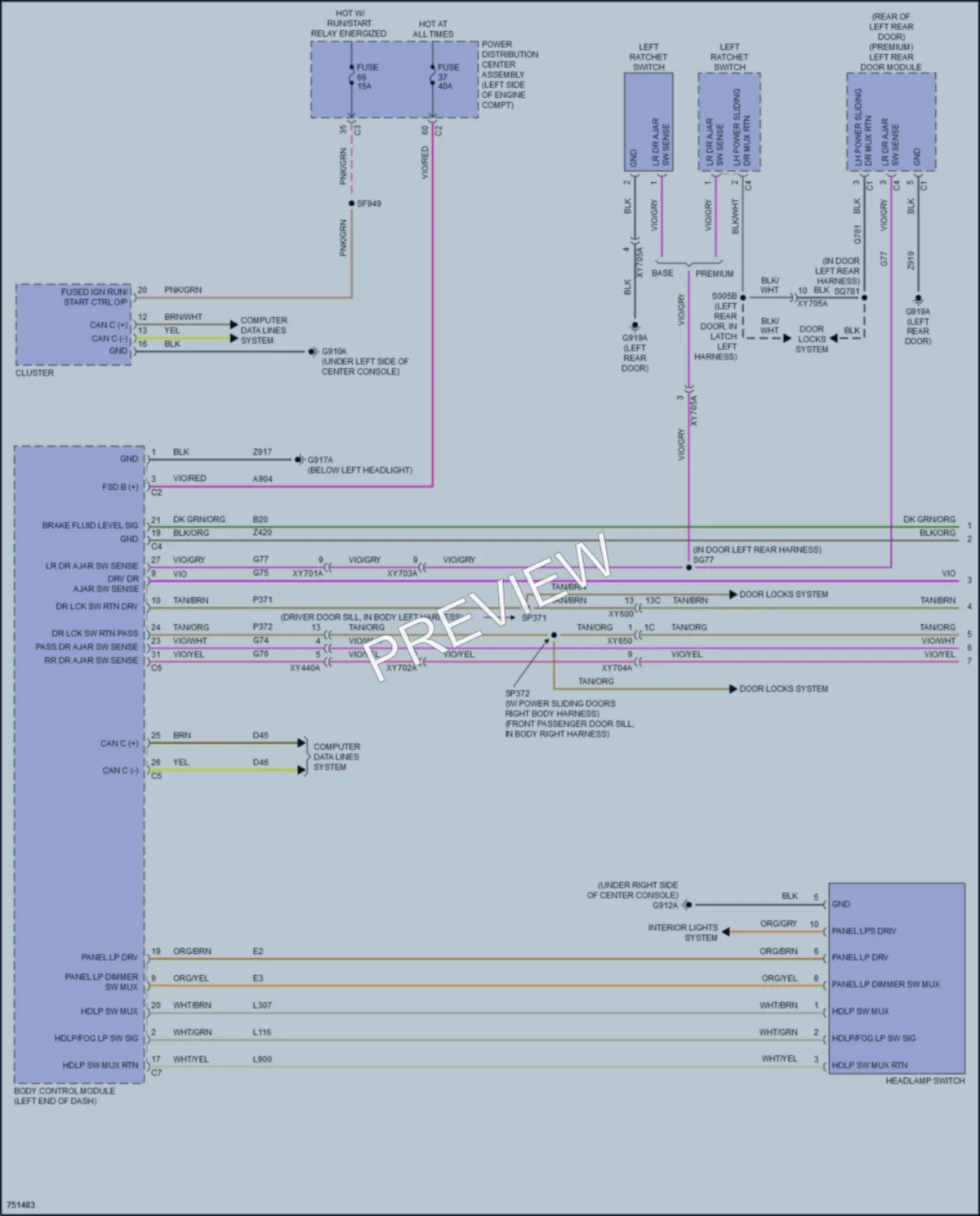 2021 Chrysler PacificaNew Warning Systems wiring diagram preview