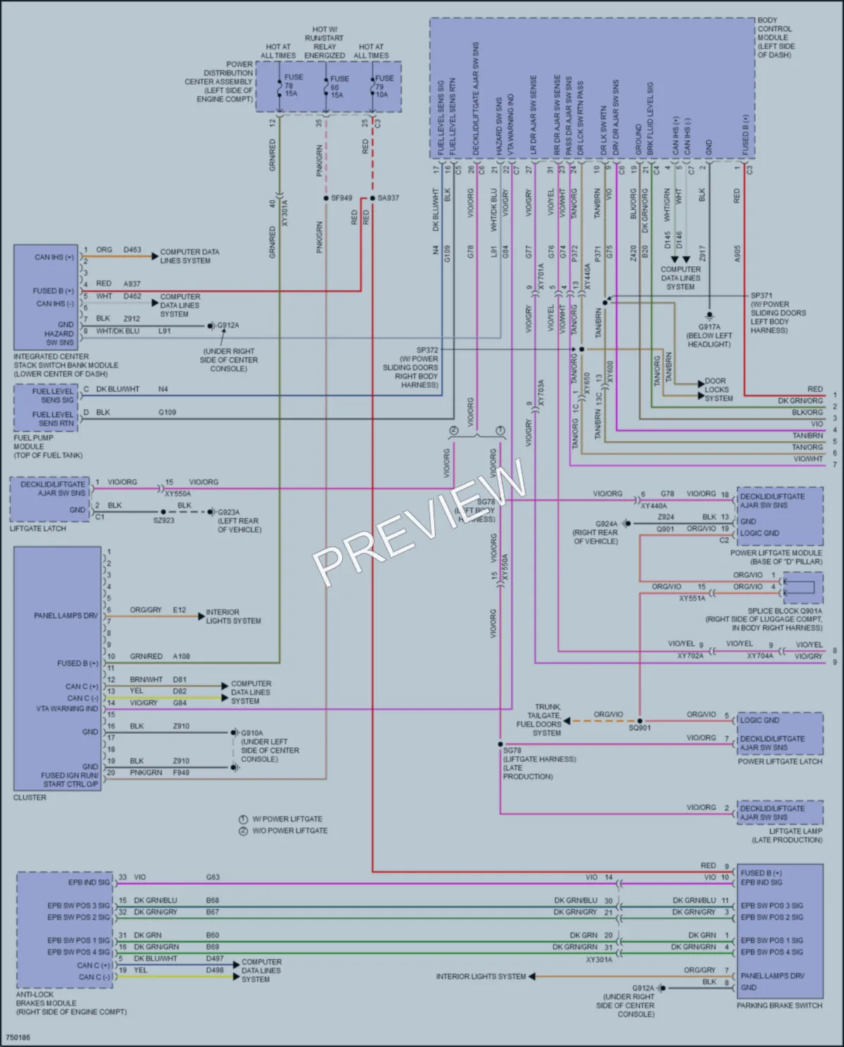 2021 Chrysler Voyager Instrument Cluster wiring diagram preview