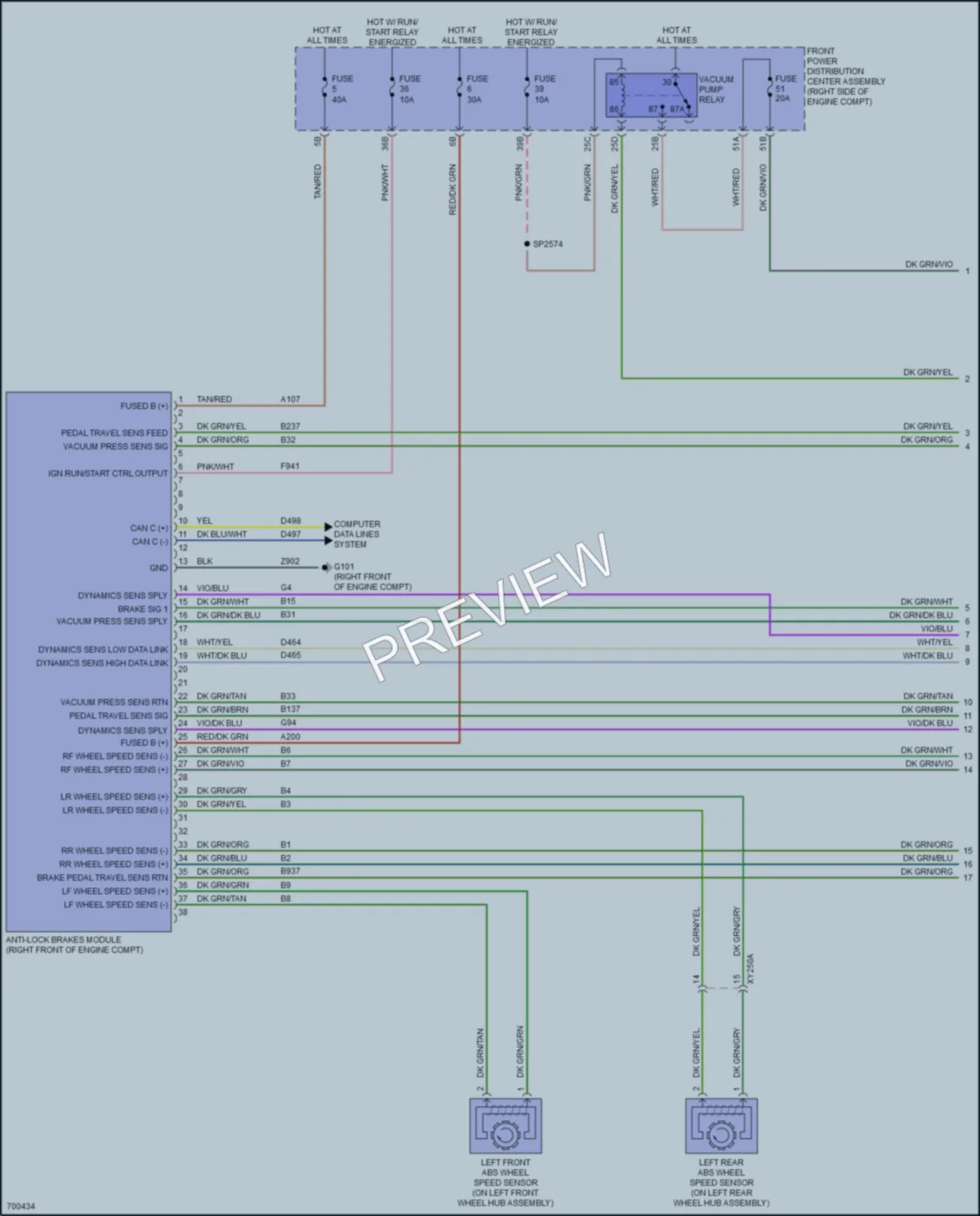 2021 Dodge Challenger Anti Lock Brakes wiring diagram preview