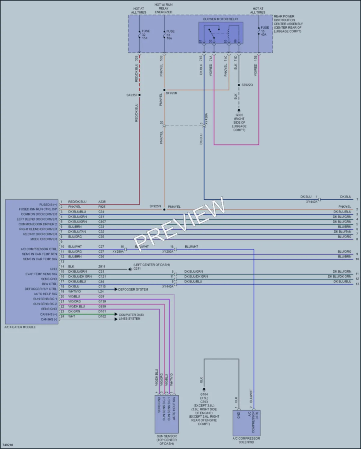 2021 Dodge Charger Air Conditioning wiring diagram preview