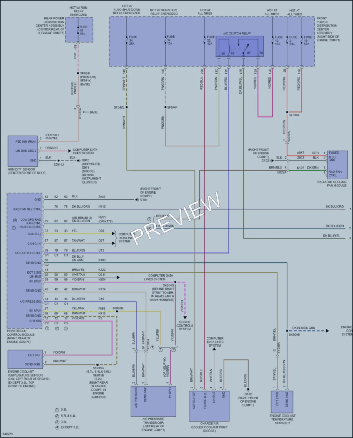2021 Dodge Charger Cooling Fan wiring diagram preview