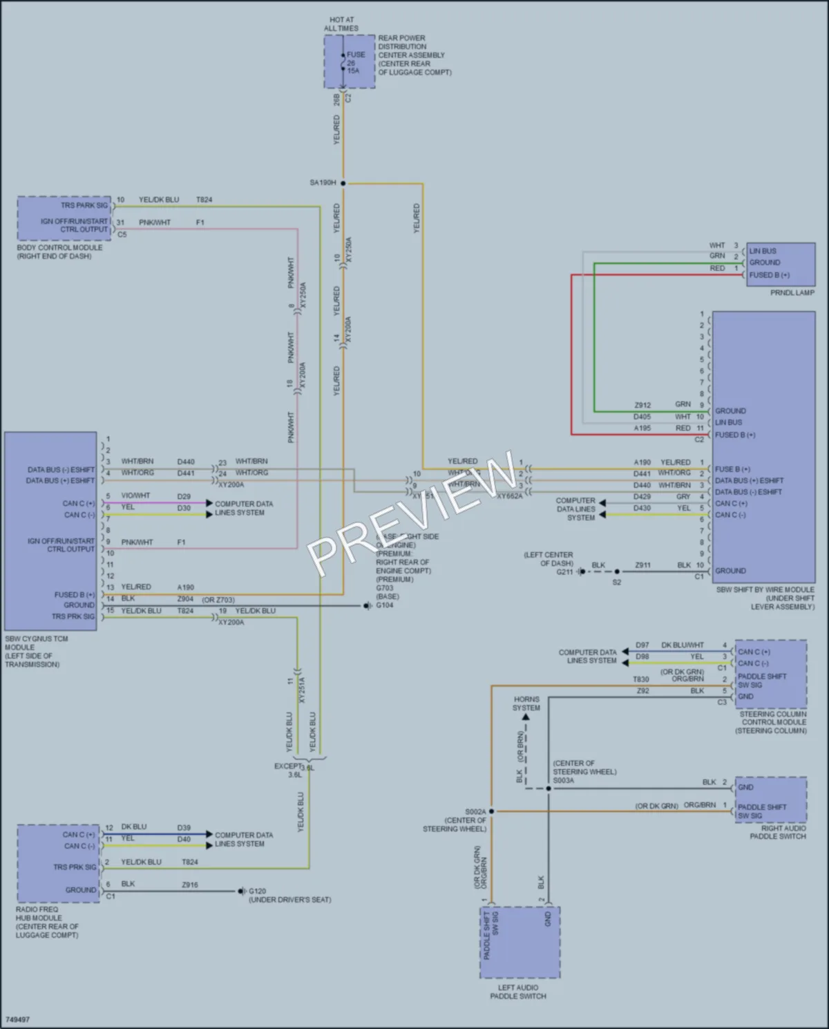 2021 Dodge Charger Transmission wiring diagram preview
