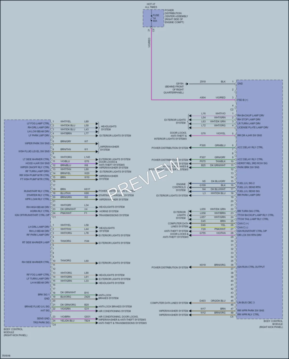 2021 Dodge Durango Body Control Modules wiring diagram preview