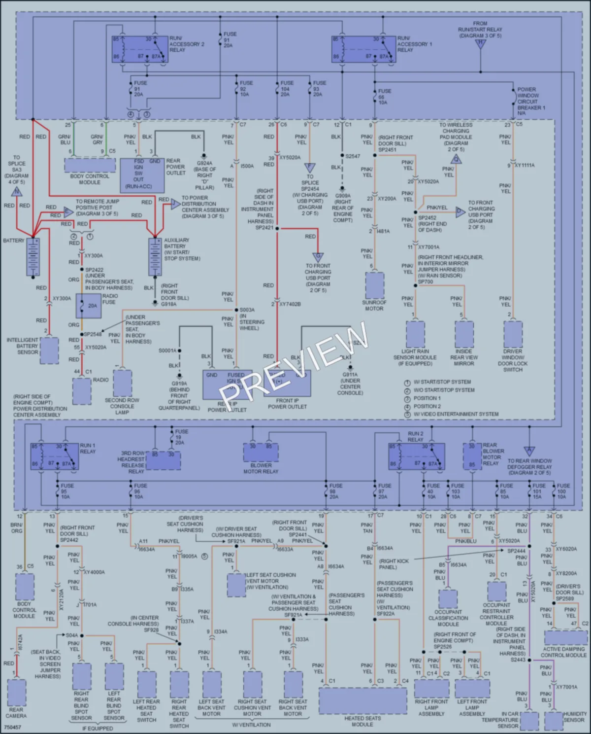 2021 Dodge Durango Power Distribution wiring diagram preview