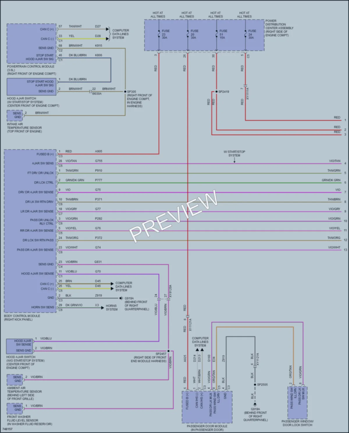 2021 Dodge Durango Power Door Locks wiring diagram preview