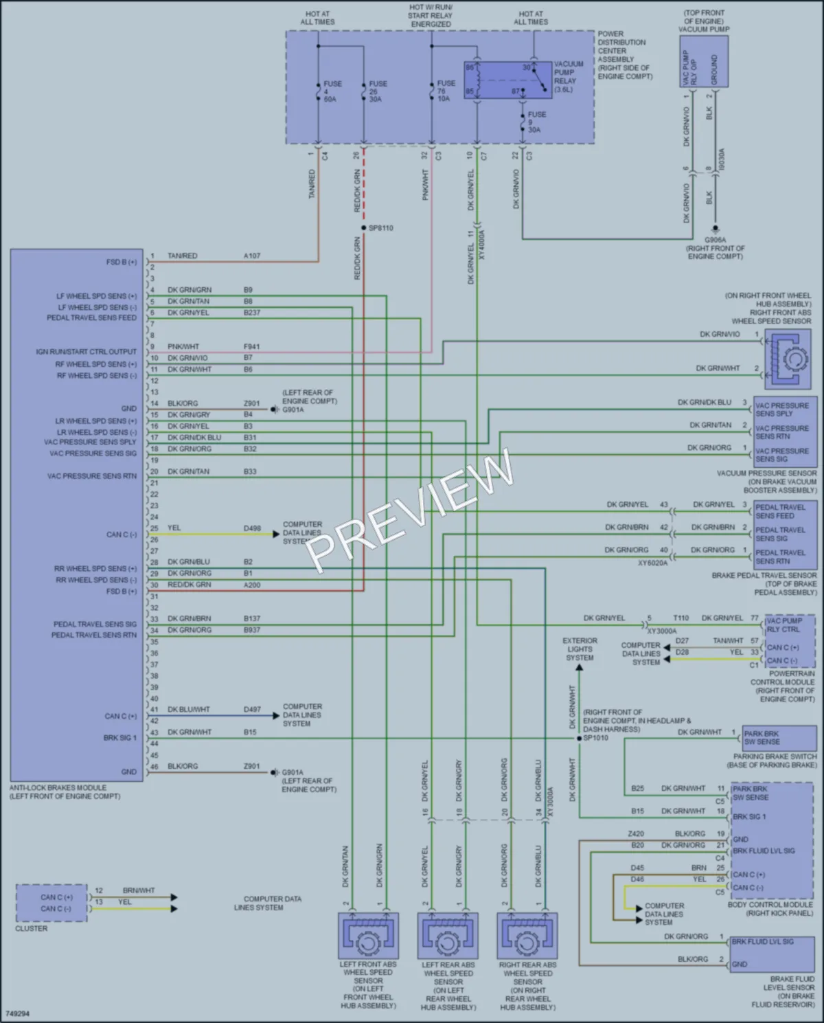 2021 Dodge DurangoPursuit Anti Lock Brakes wiring diagram preview