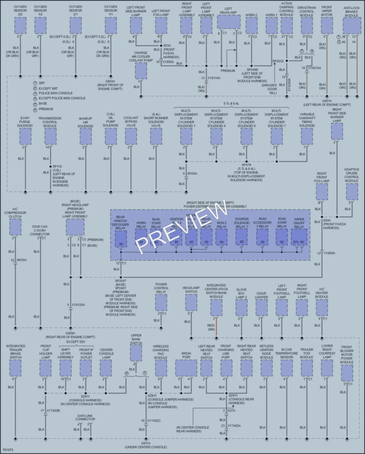 2021 Dodge DurangoPursuit Ground Distribution wiring diagram preview