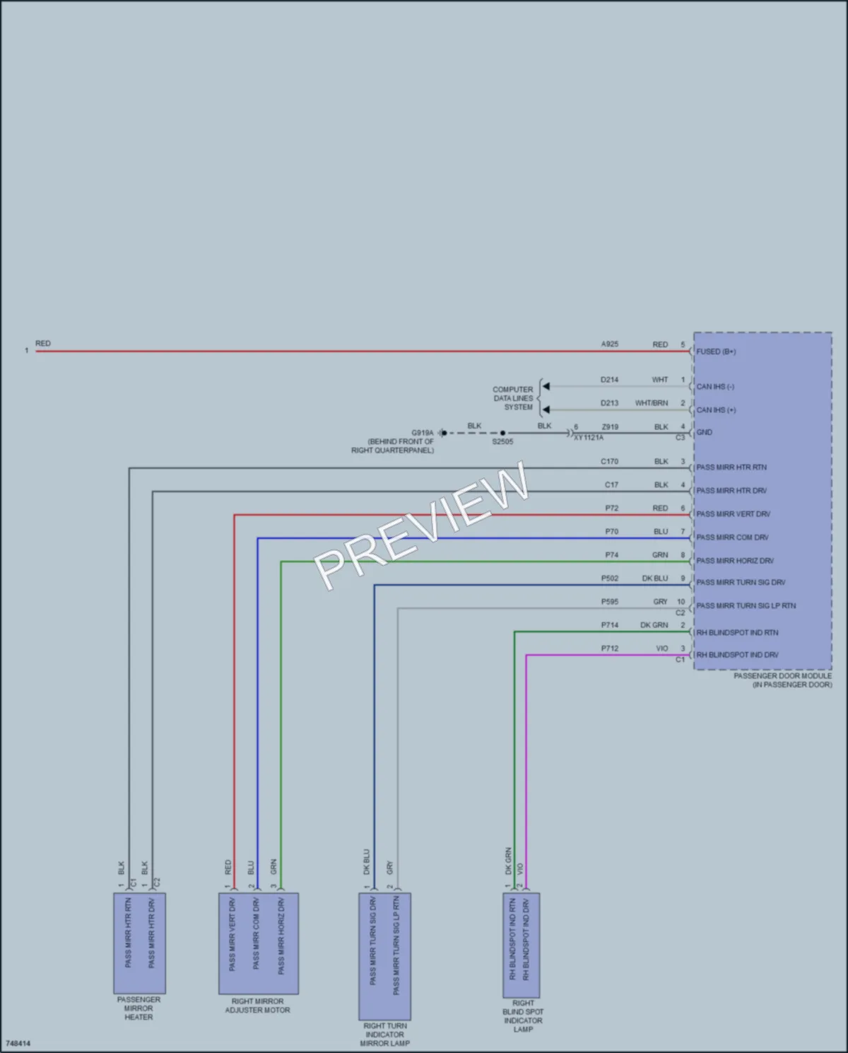 2021 Dodge DurangoSpecialService Power Mirrors wiring diagram preview