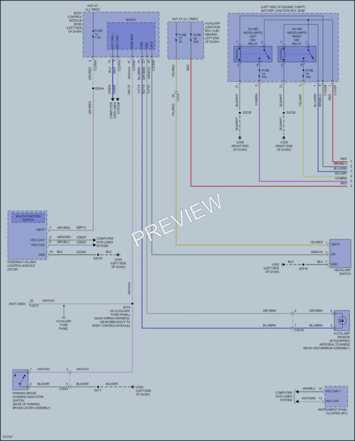 2021 Ford 150Transit Headlights wiring diagram preview