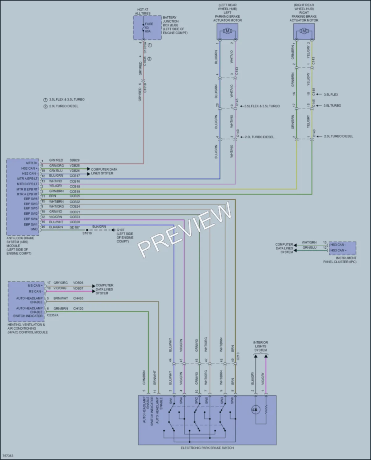 2021 Ford 150Transit Shift Interlock wiring diagram preview