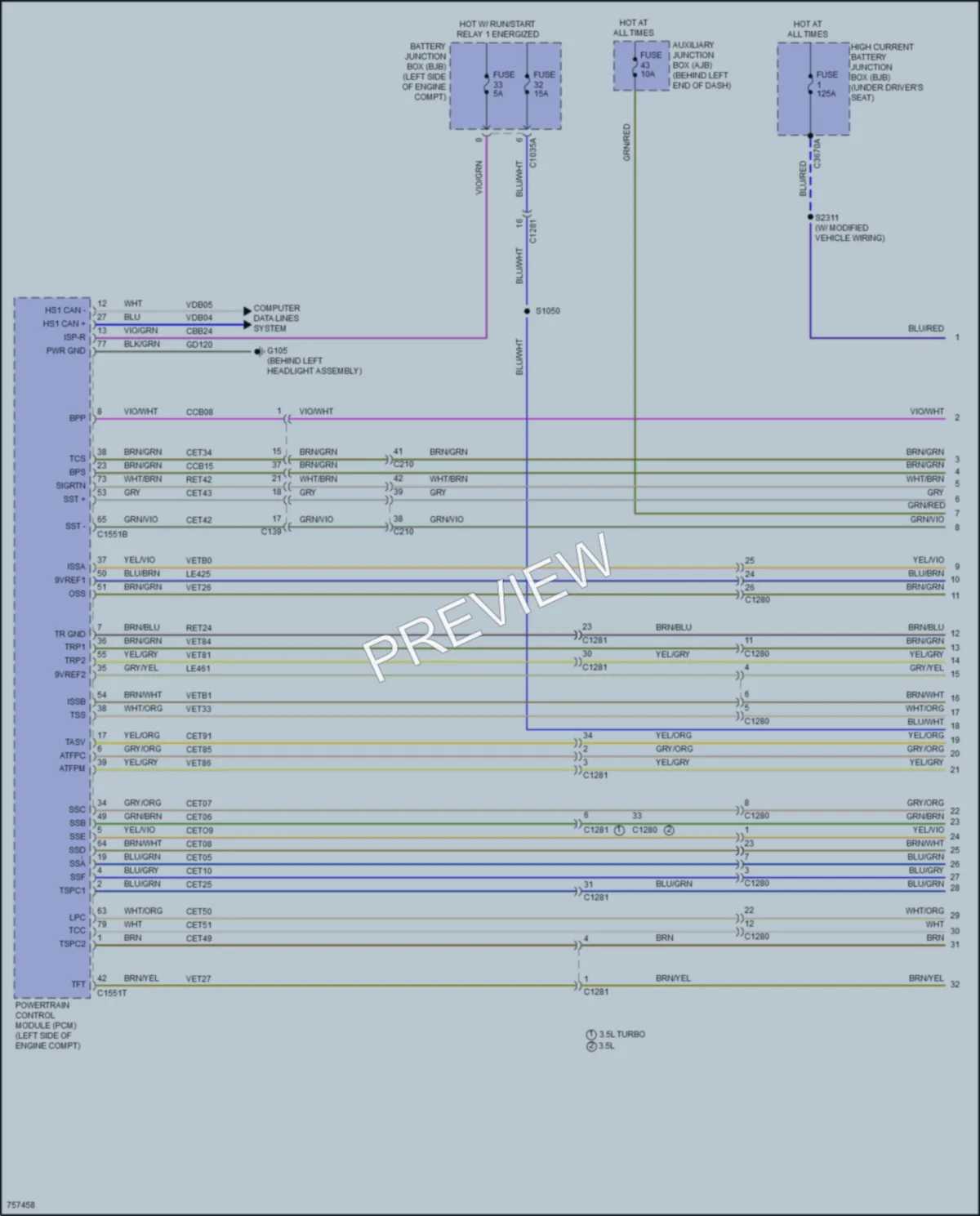 2021 Ford 150Transit Transmission wiring diagram preview
