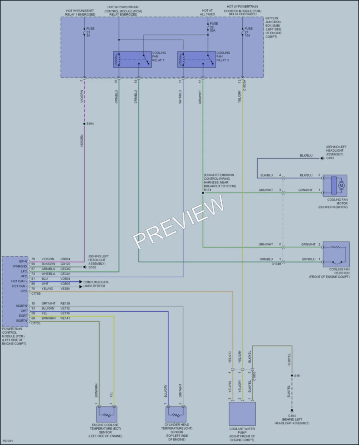 2021 Ford 350HDTransit Cooling Fan wiring diagram preview