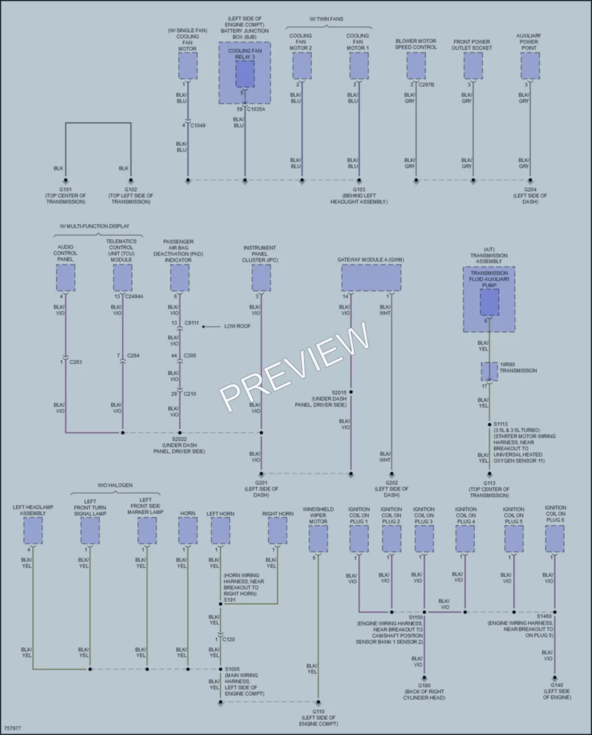 2021 Ford 350Transit Ground Distribution wiring diagram preview