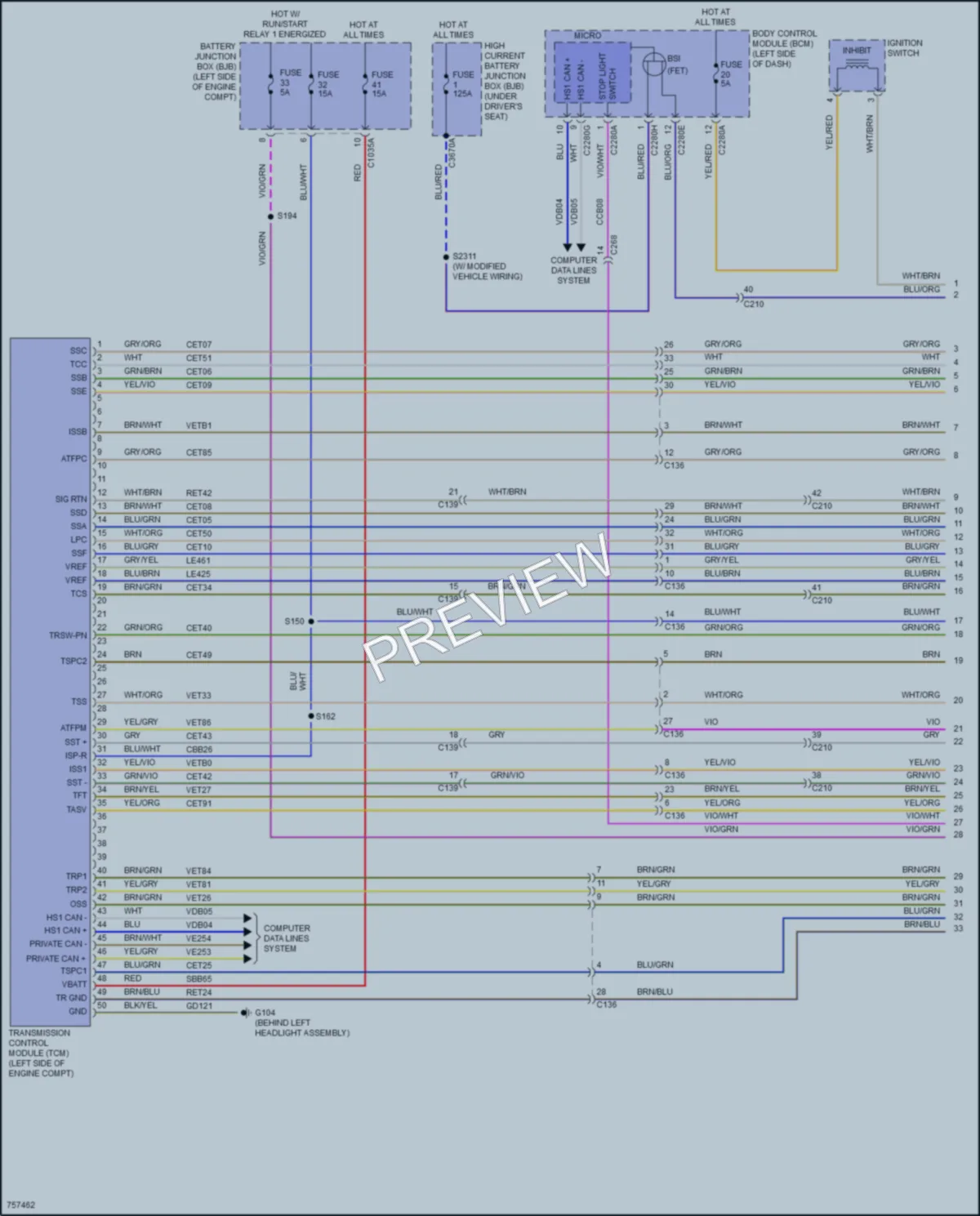 2021 Ford 350Transit Transmission wiring diagram preview