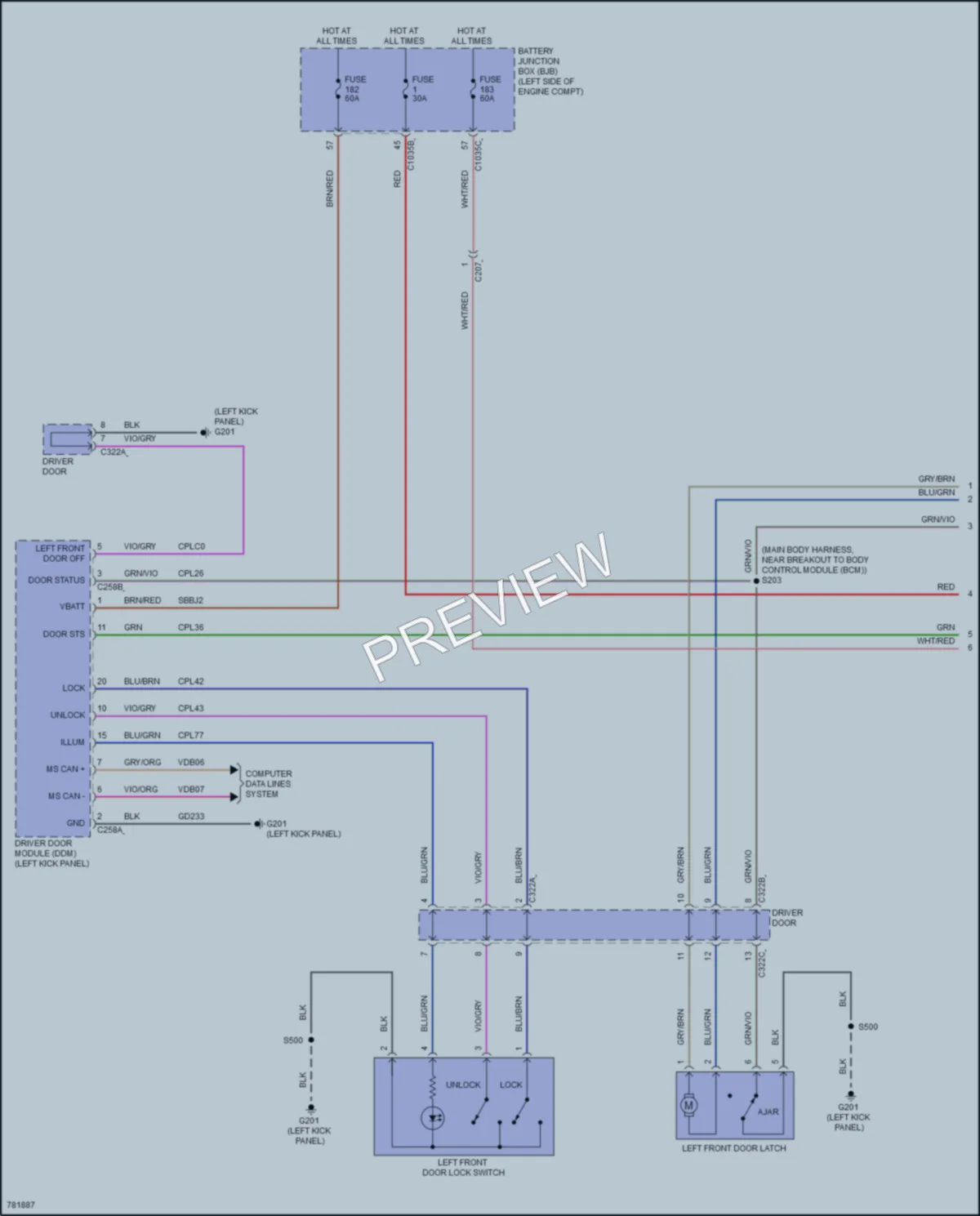 2021 Ford Bronco Anti Theft wiring diagram preview
