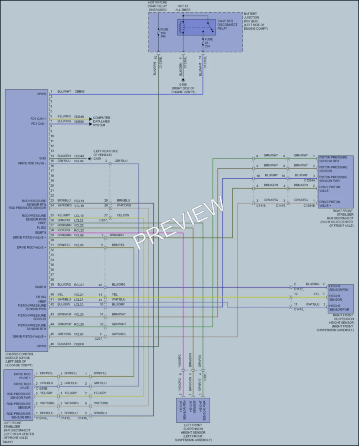 2021 Ford Bronco Electronic Suspension wiring diagram preview